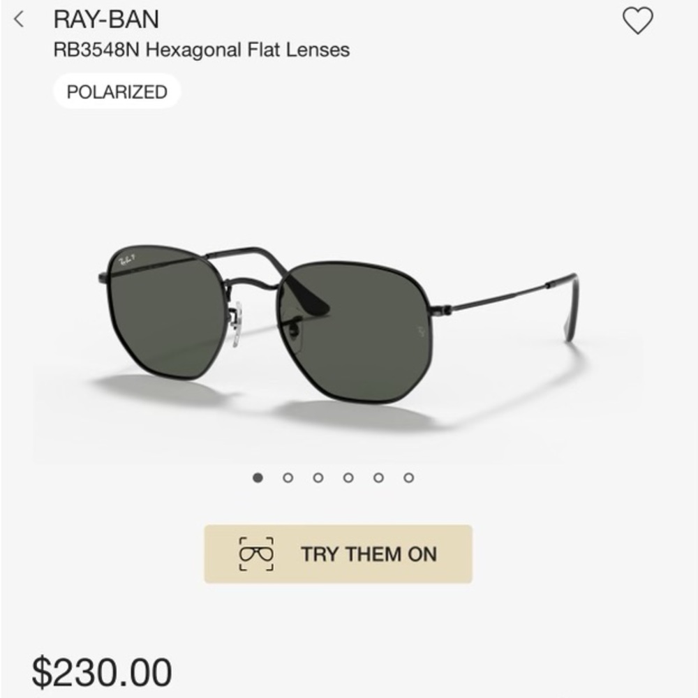 RAYBAN HEXAGONAL FLAT LENSES